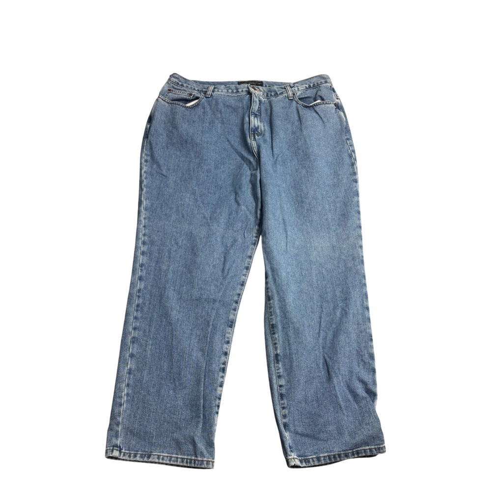 Venezia Womens Petite‎ Jeans Size 20 Easy Fit Mid Wash Denim Cotton Y2K Vintage